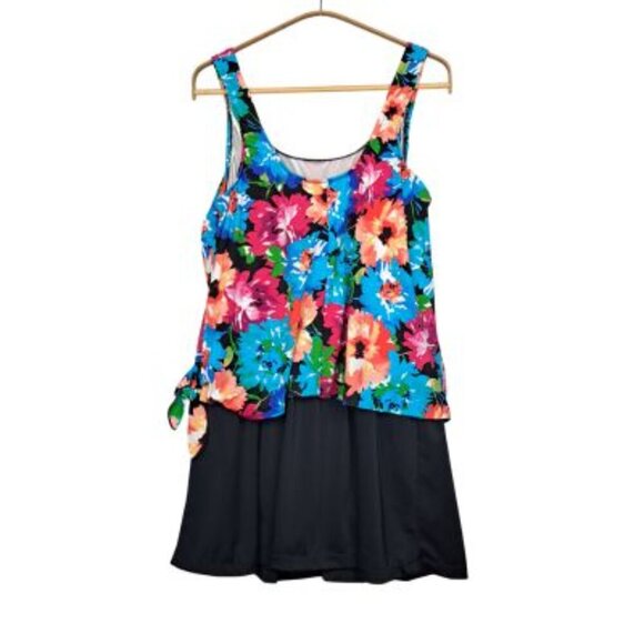 Le Cove Floral Swim Dress Sz 18W - Picture 3 of 8